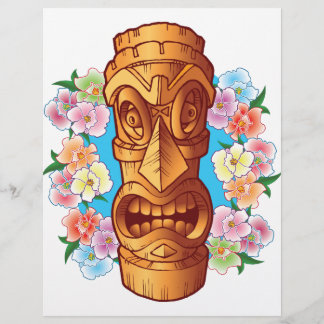 Tecknad Tiki Statue