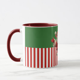 Tecknad tomte dansar glatt mugg