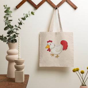 Tecknad Tote Bag med Kyckling Tygkasse