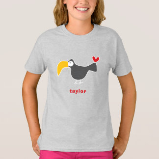 Tecknad Toucan Kid Cute Roligt Anpassningsbar Gift Tee