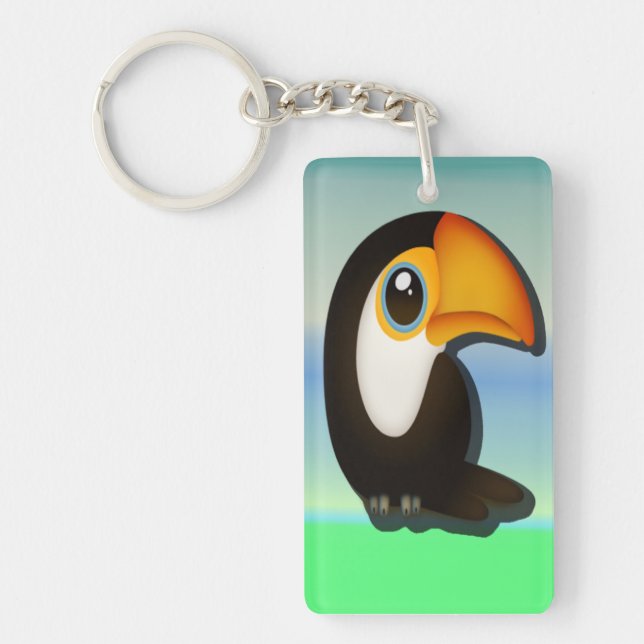 Tecknad Toucan Nyckelring (Framsidan)