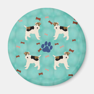 Tecknad Tråd Fox Terrier Magnet