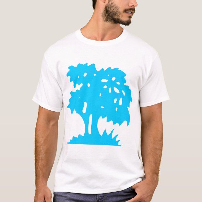Tecknad Träd - Himlar Blue Tröja (Framsida)