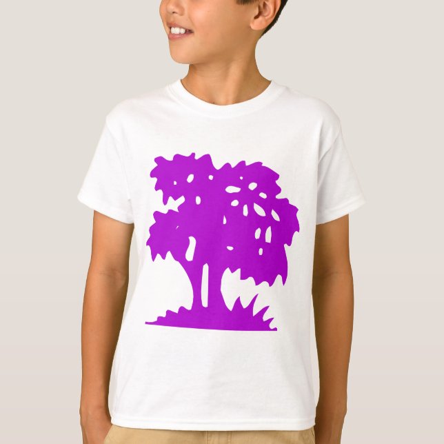 TECKNAD TRÄD - LILA T SHIRT (Framsida)