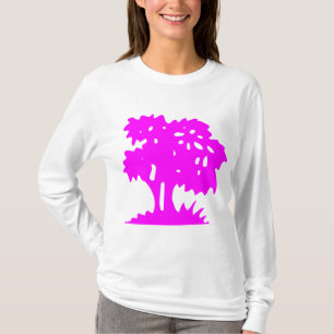 TECKNAD TRÄD - MAGENTA TEE