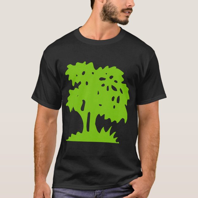 Tecknad Träd - Martianska Grönten Tee Shirt (Framsida)