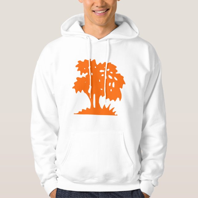 TECKNAD TRÄD - ORANGE HOODIE (Framsida)