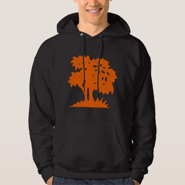 TECKNAD TRÄD - ORANGE SWEATSHIRT (Framsida)
