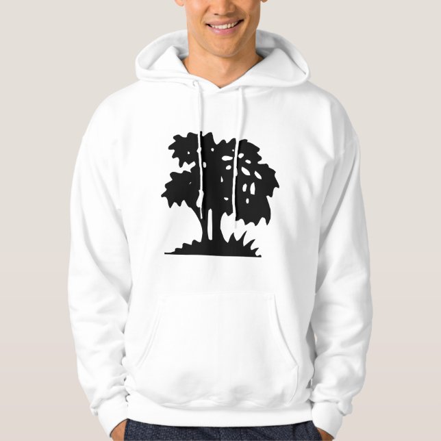 Tecknad Träd - svart Sweatshirt (Framsida)