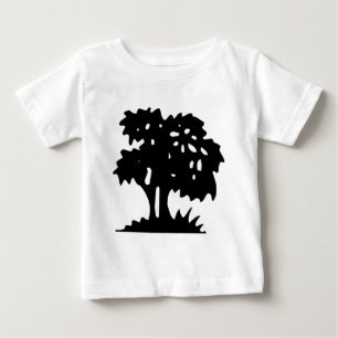 Tecknad Träd - svart T-shirt
