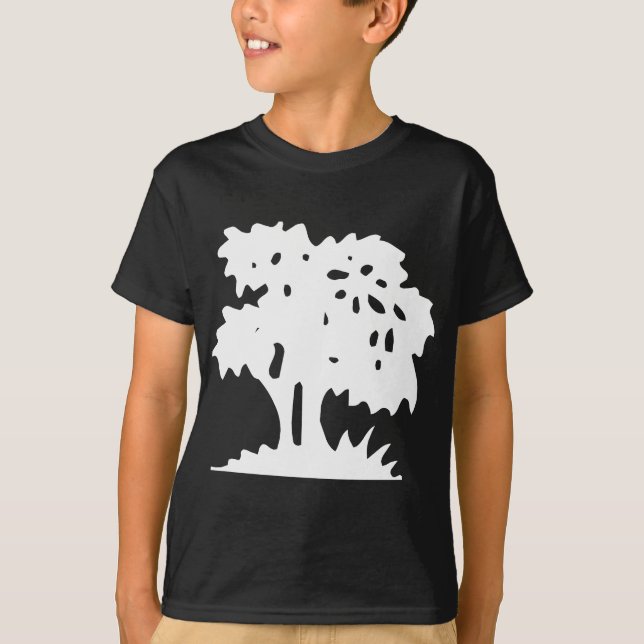 Tecknad Träd - Vita T-shirt (Framsida)