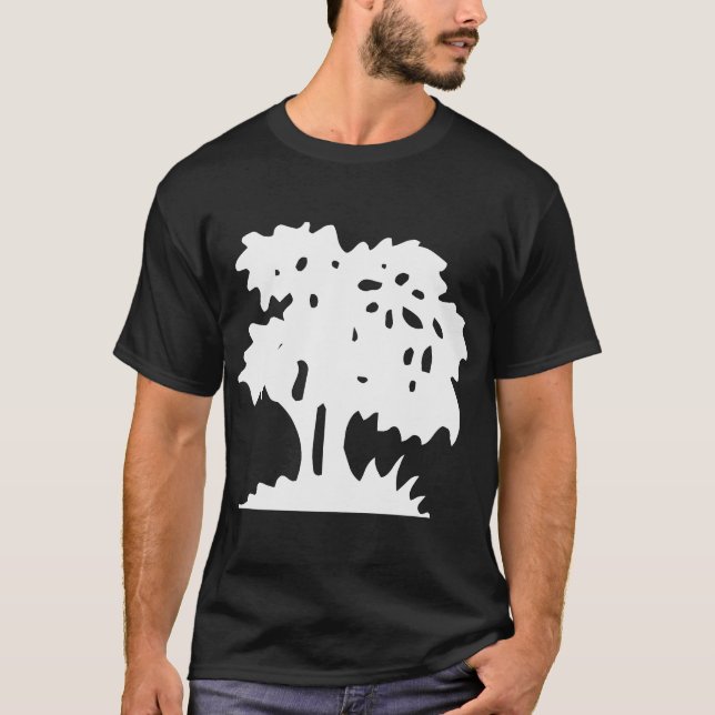 Tecknad Träd - Vita T-shirt (Framsida)