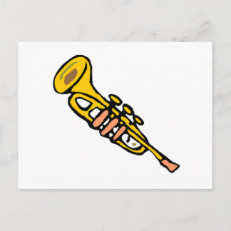 Tecknad Trumpet Vykort