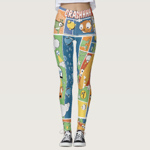 Tecknad Tryck-Mönstrade kvinna damasker Leggings