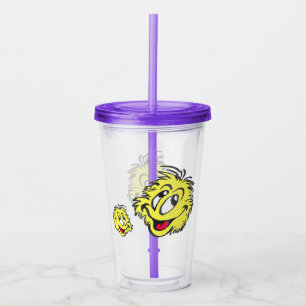 Tecknad Tumbler: Funny Lycklig Tennis Boll Take Away Mugg