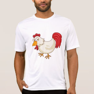 Tecknad Tupp Vit Kyckling T Shirt