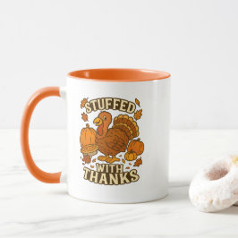 Tecknad Turkiet Happy thanksgiving Mugg