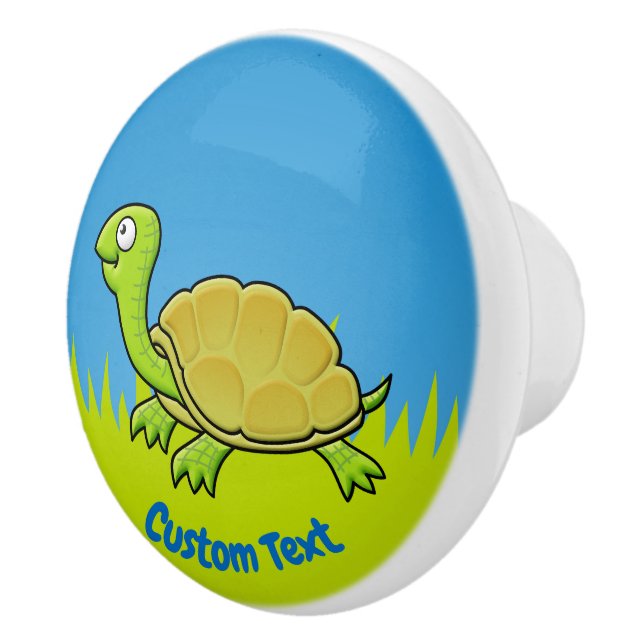 Tecknad Turtle Ceramic Knob Knopp (Höger)