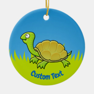 Tecknad Turtle Ceramic Ornament
