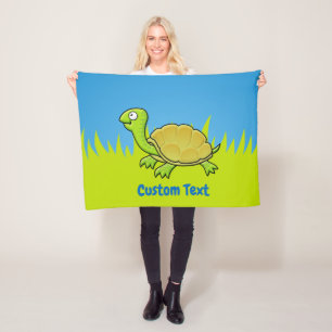 Tecknad Turtle Fleece Blanket