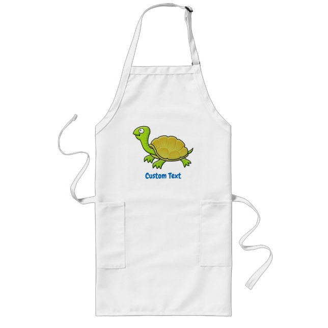 Tecknad Turtle Long Apron Långt Förkläde (Framsidan)