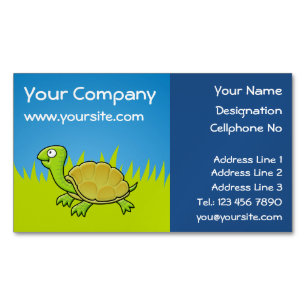 Tecknad Turtle Magnetiska Visitkort