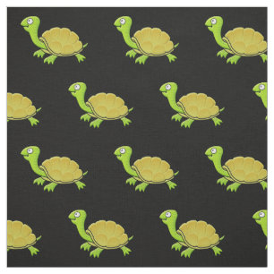 Tecknad Turtle Mönster Tyg