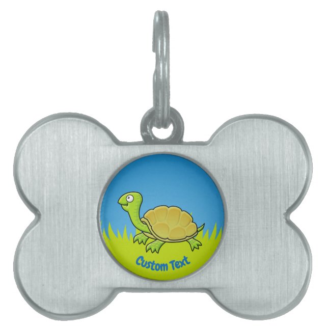 Tecknad Turtle Namnbricka Husdjur (Framsidan)
