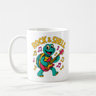 Tecknad Turtle Rock musik Kaffemugg