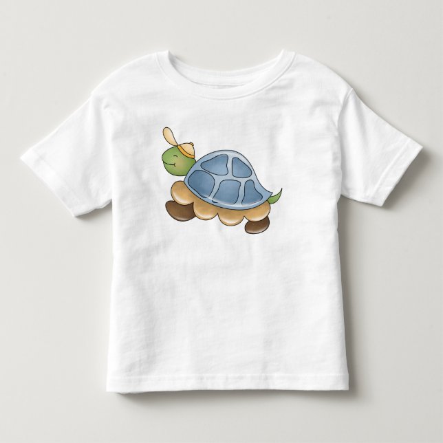 Tecknad Turtle småbarn t-shirt (Framsida)
