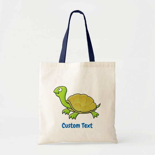 Tecknad Turtle Tote Bag Tygkasse (Framsidan)