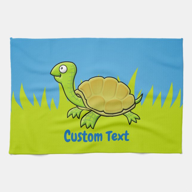 Tecknad Turtle Towel Kökshandduk (Horisontell)