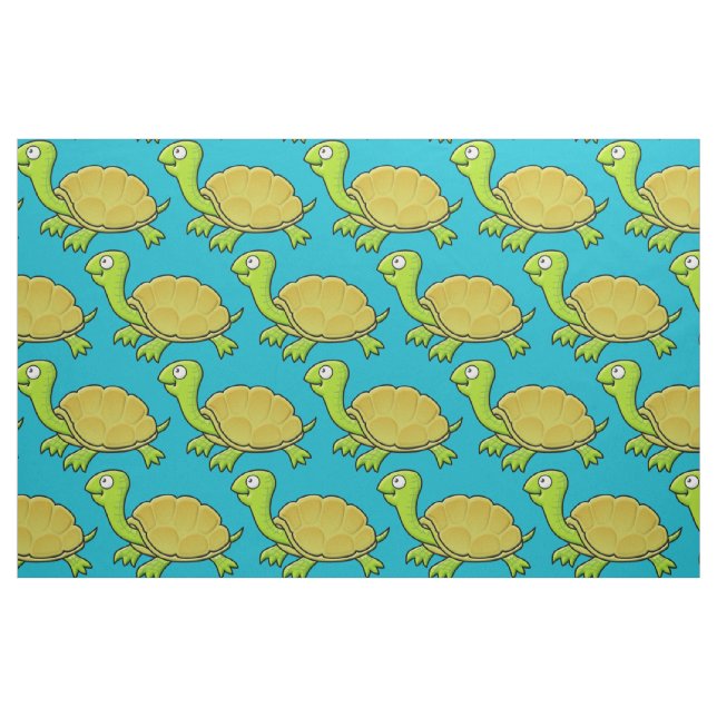 Tecknad Turtle Tyg (Fat Quarter)