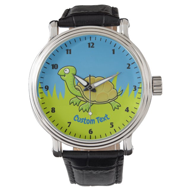 Tecknad Turtle Wrist Watch Armbandsur (Framsida)