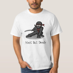 Tecknad tysta Ninja "men dödligt ", T Shirt
