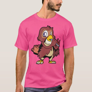 Tecknad Uggla - Flute Player T Shirt