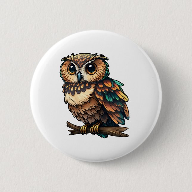 Tecknad uggla illustration knapp (Framsida)