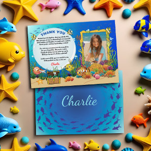 Tecknad under Sea Animals Kids - tack för ditt kor