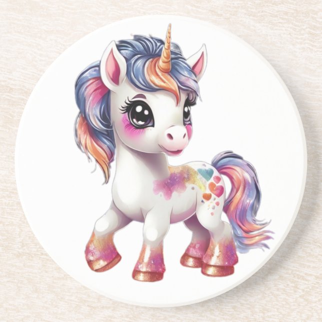 tecknad Unicorn Underlägg (Framsidan)