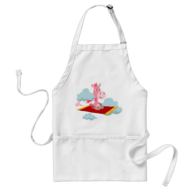 Tecknad Unicorns Magic Carpet Ride Apron Förkläde (Framsidan)