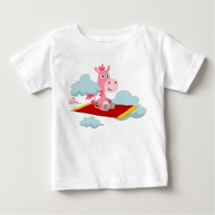 Tecknad Unicorns Magic Carpet Ride Baby T-Shirt