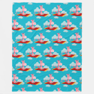 Tecknad Unicorns Magic Carpet Ride Fleece Blanket