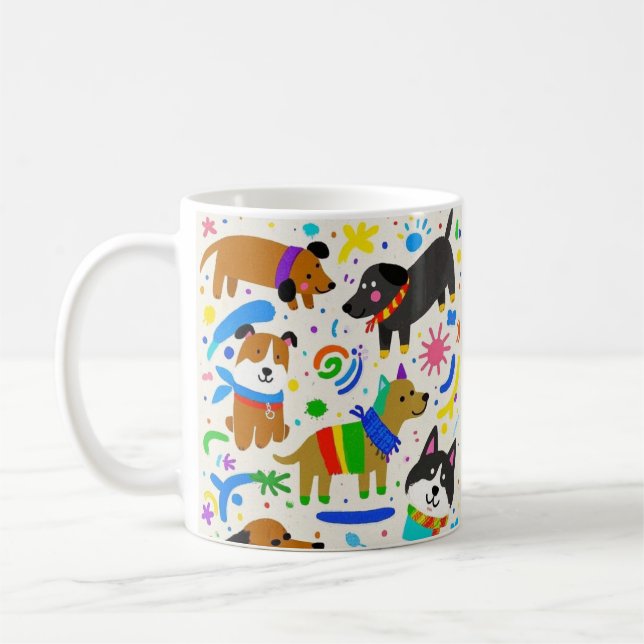 Tecknad-uppspelningsdockor Kaffemugg (Vänster)