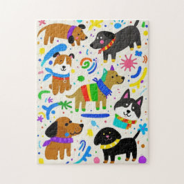 Tecknad-uppspelningsdockor Pussel