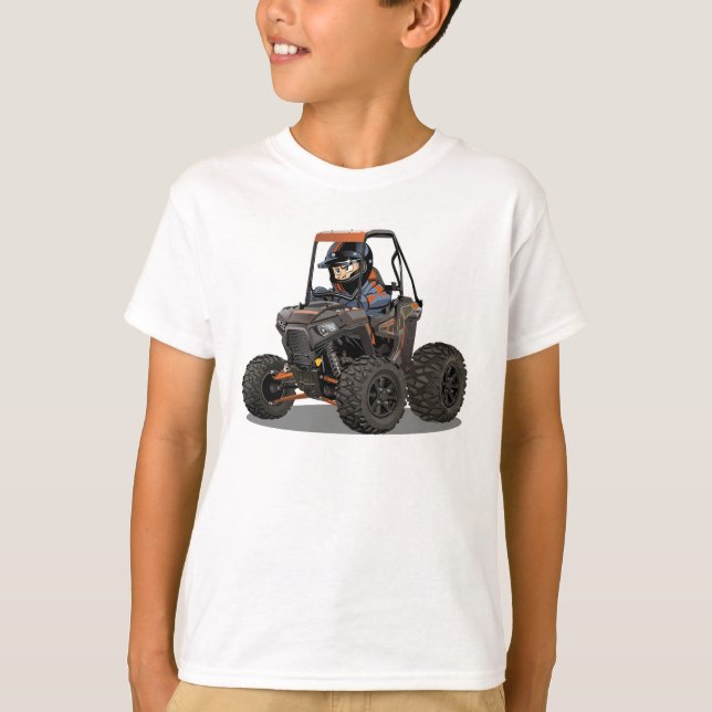 Tecknad UTV terrängfordon T Shirt (Framsida)