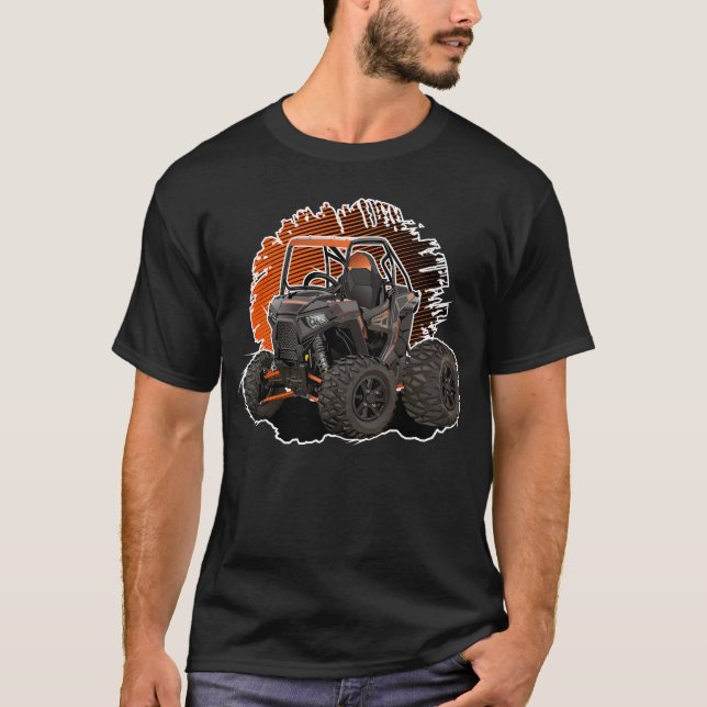 Tecknad UTV terrängfordon T Shirt (Framsida)