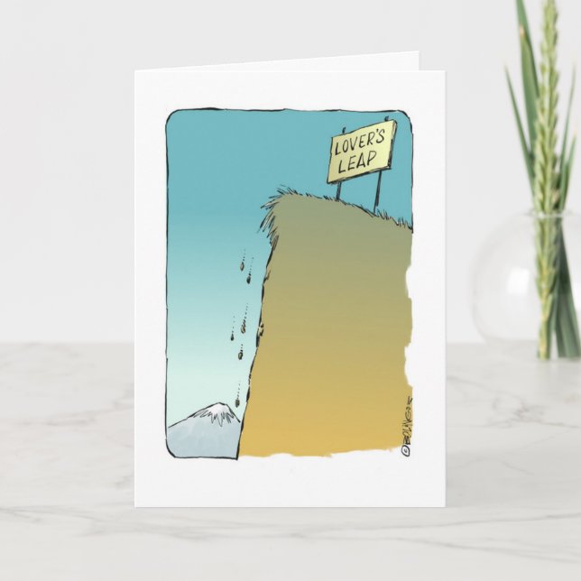 Tecknad Valentine från en hemlig beundrare Helgkort (Framsida)