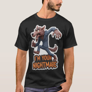 Tecknad varulv i kostym med Jag är din mardröm te T Shirt