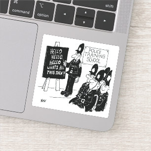 Tecknad vid polisskolan. klistermärken