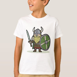 Tecknad Viking Teckning Shirt för barn T Shirt